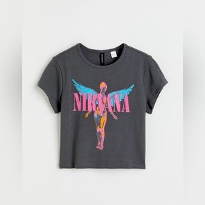 NWOT Gray Nirvana Crop Top